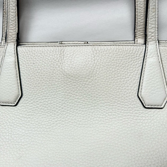 TORY BURCH Tote Leather Color Block Two-Tone Bag, Black & White - Picture 5 of 13